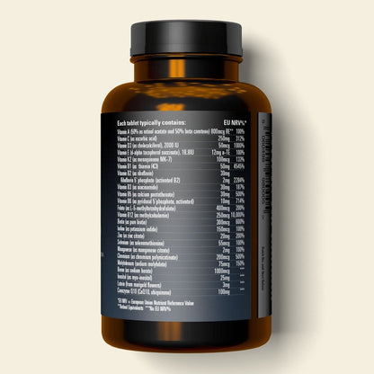 Advanced Multivitamin for Men & Women - Methylated, 60 Tablets | One tablet a day covers the lot, in the active forms your body can use straight away. With CoQ10, D3 and K2.